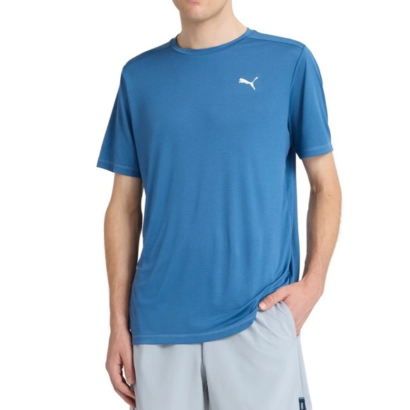 PUMA Men's Active Tee Blue XX Large Airy Short Sleeve Tee - Picture 1 of 11